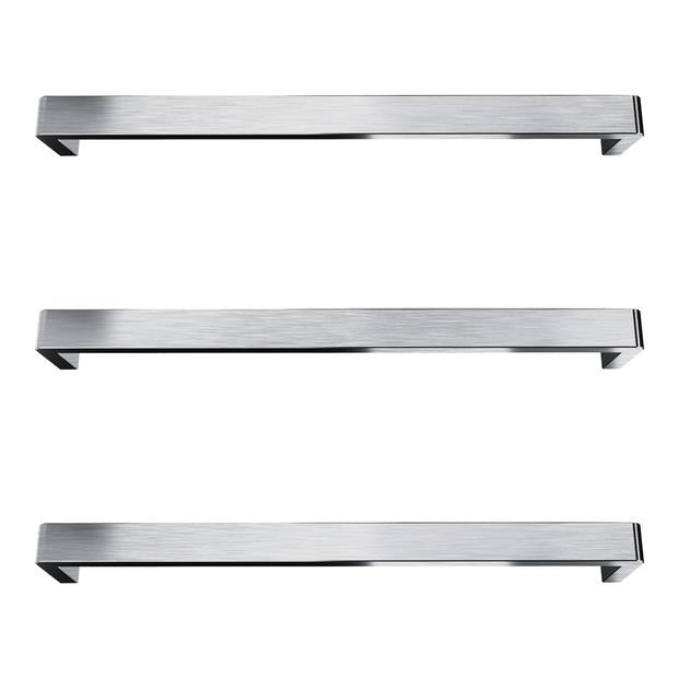 Vera Rounded Edge Heated Towel Bar Brushed Nickel 17W 432