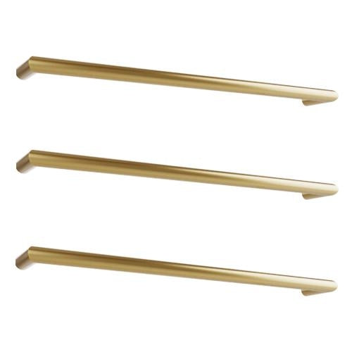 Toro Rounded Edge Heated Towel Bar Brushed Brass 18W 632