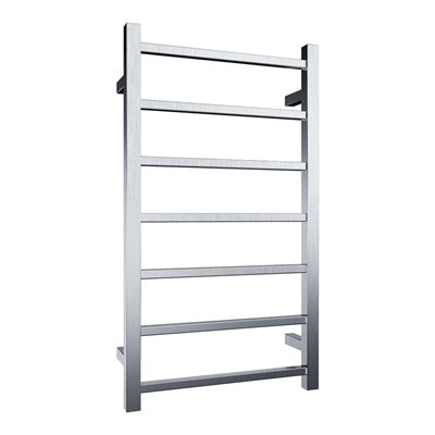 Heated Towel Rail 7Bar 65W Square Nickel 800 x 450mm