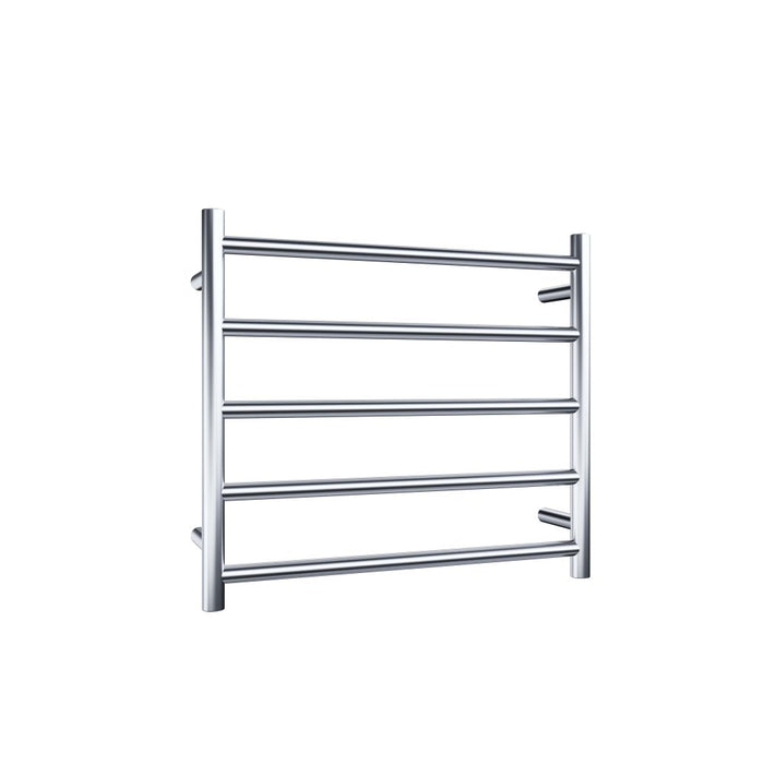 Heated Towel Rail 5Bar 55W Round S/Steel 530 x 600mm