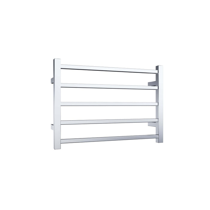 Heated Towel Rail 5Bar 58W Square S/Steel 530 x 600mm