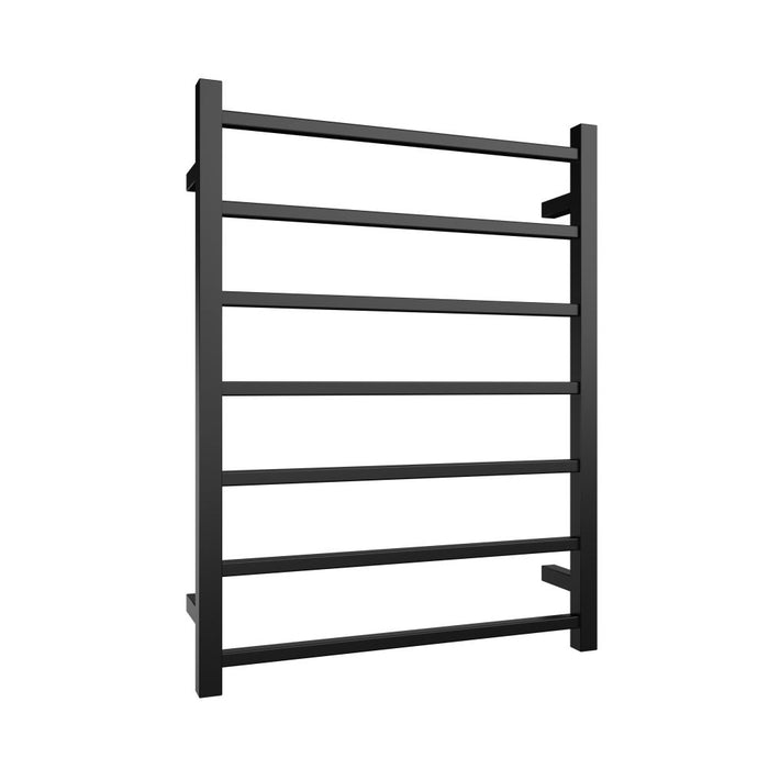 Heated Towel Rail 7Bar 82W Square Black 800 x 600mm Bk