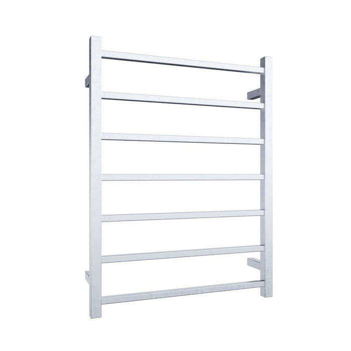 Heated Towel Rail 7Bar 82W Square 800 x 600mm Br Nickel
