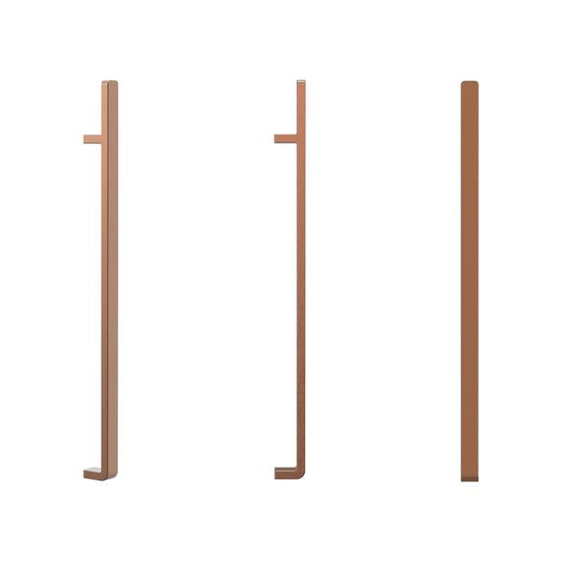 Titan Vertical Heated Towel Rail Sq 20W Brushed Copper 900mm