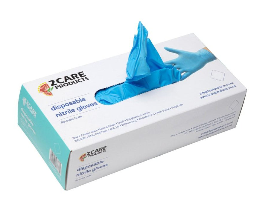 Disposable Nitrile Gloves Box Of 100 Medium