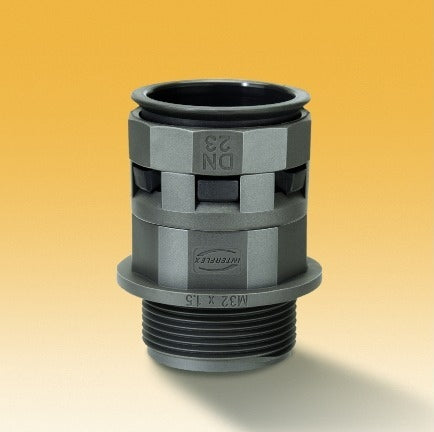 Adaptor Straight 40mm Grey