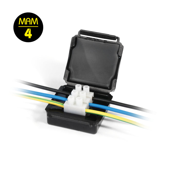 Gel Box 52 x 53 x 29mm 4mm with Thru Connectors