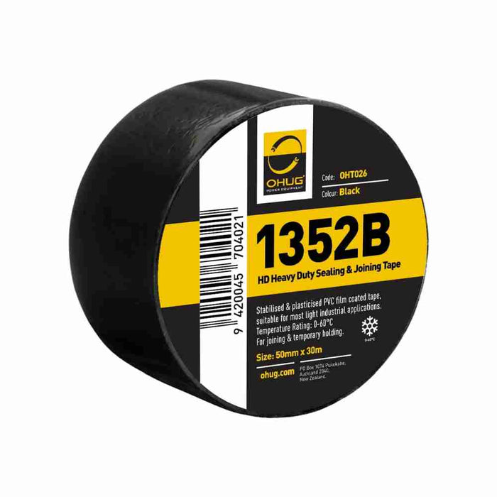 Tape 50mm PVC 1352B Black (30m)