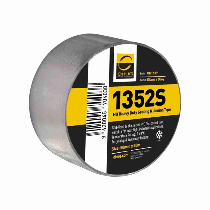Tape 50mm PVC 1352S Silver-Grey (30m)
