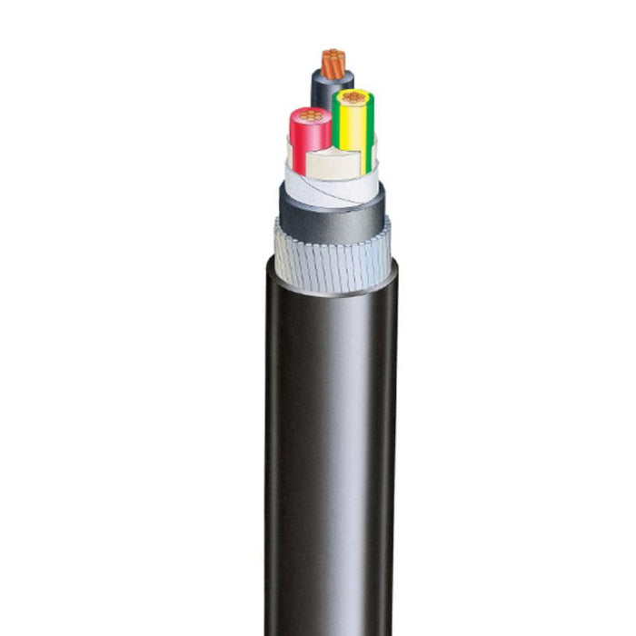 Cable 2.5mm 2c + Earth PVC SWA Black
