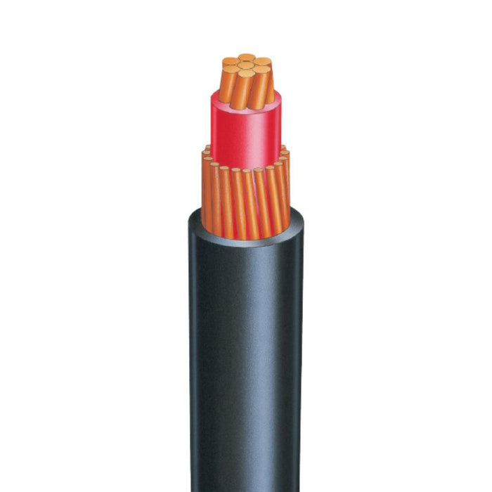 Cable 10mm 1c Single Cu PVC Neutral Screen Black 3.2mm