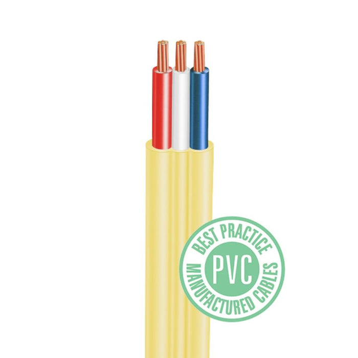 Cable 1mm 3c RWB Flat TPS Lt Yellow