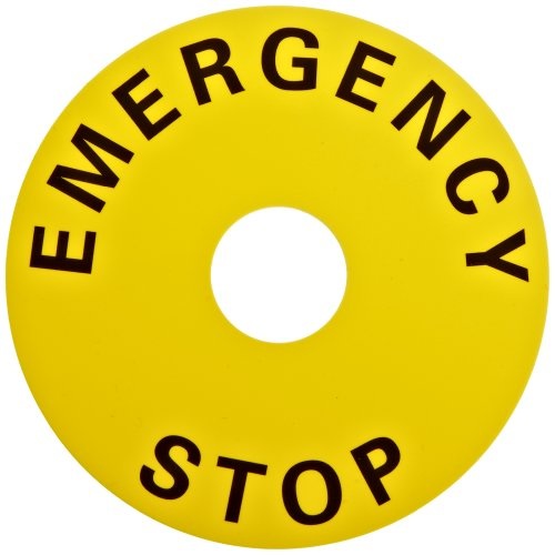 Emergency Stop Legend 160mm Diameter
