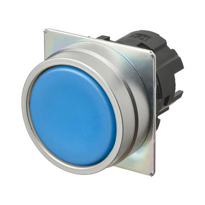 A22N Pbutton Head Metal Flat Blue