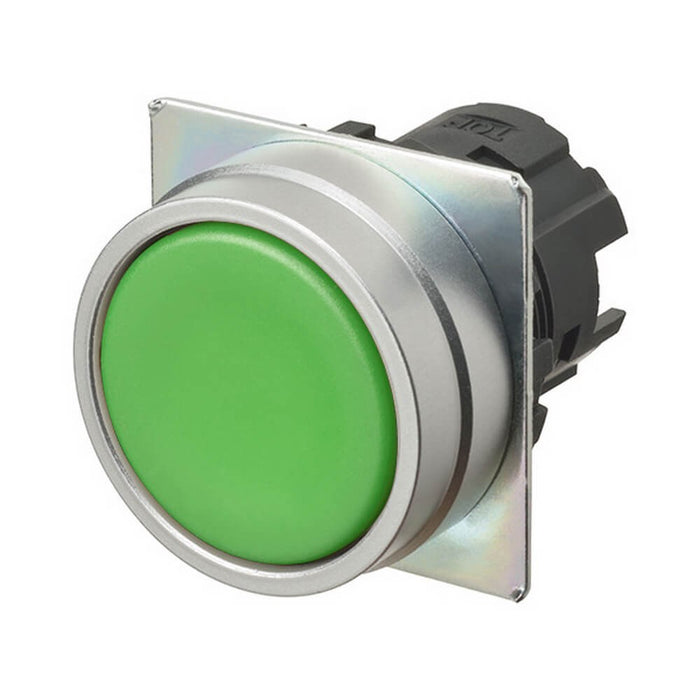 A22N Pbutton Head Metal Flat Green