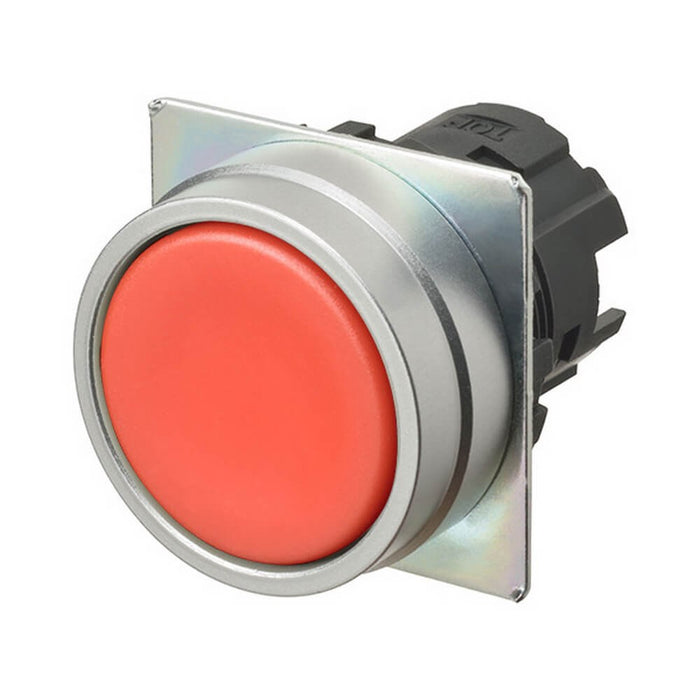 A22N Pbutton Head Metal Flat Red
