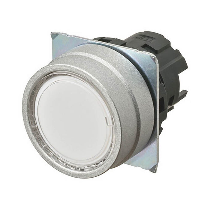 A22N Pbutton Head Metal Flat Transparent White