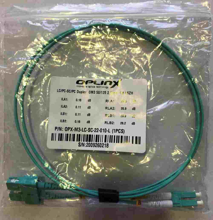 Patchcord LC-SC Multimode OM3 50/125 2mm 1m