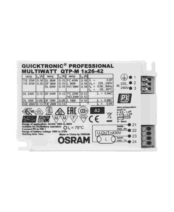 Ballast QTP-M 1x 26/42 220-240V S Multiwatt