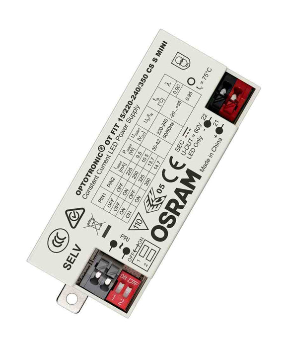 Driver OT FIT CC 15W 250/300/350mA 240V Set Current Compact