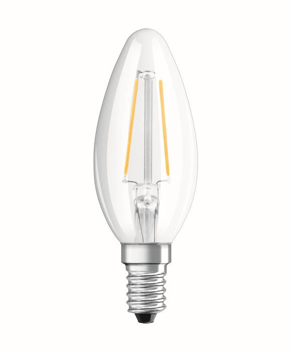 Lamp LED Value B40 Candle Fil 4W 827 E14 SES Clear