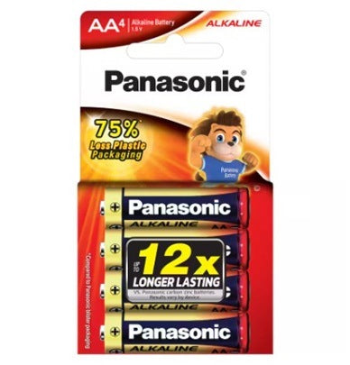 Alkaline Battery AA Size 4 Pack (6 Per Box)
