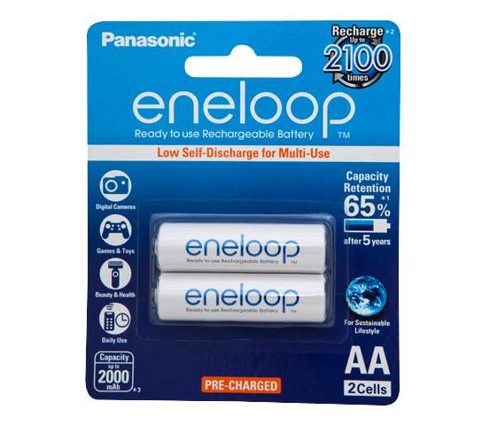 Eneloop Battery AA Rechargeable 2pk RTU (10/Box)