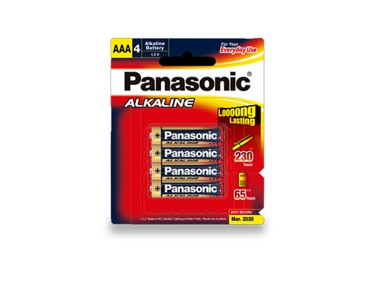 Alkaline Battery AAA Size 4 Pack (12 Per Box)