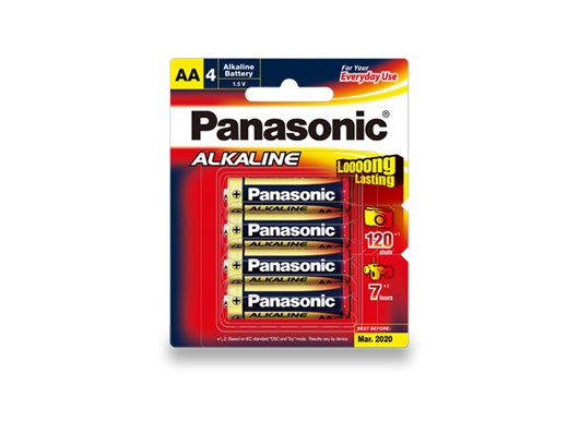 Alkaline Battery AA Size 4 Pack (12 Per Box)