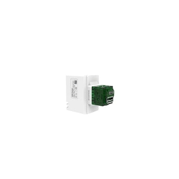 Iconic USB Charger Module Dual A + C Type 15W White