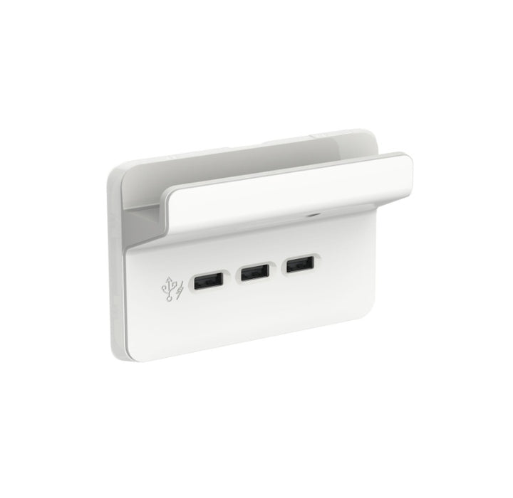 Iconic USB Charging Station 3 Gang Cover Only White