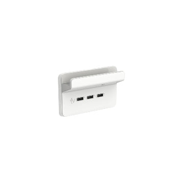 Iconic USB Charging Station 3 Gang Cover Only White
