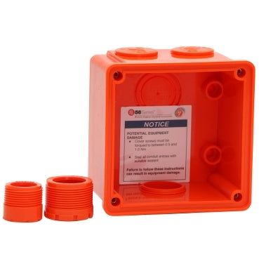 Enclosure 1Gang IP66 25mm Pushout Orange