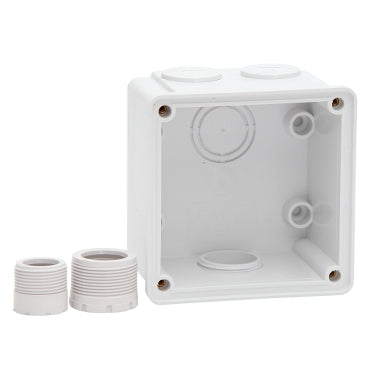Enclosure 1Gang 25mm Pushout White IP66