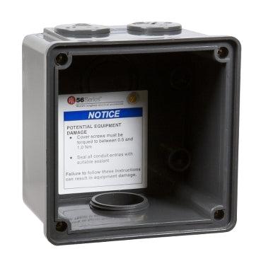 Enclosure 1Gang IP66 25mm Pushout Chemical Grey