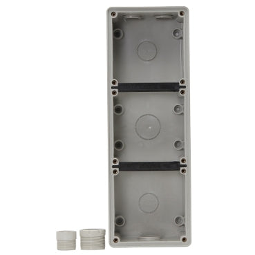 Enclosure 3Gang IP66 25mm Pushout Grey