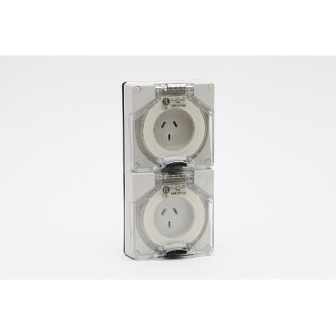 Socket Auto 3Pin 10A 250V 1Ph IP66 Grey