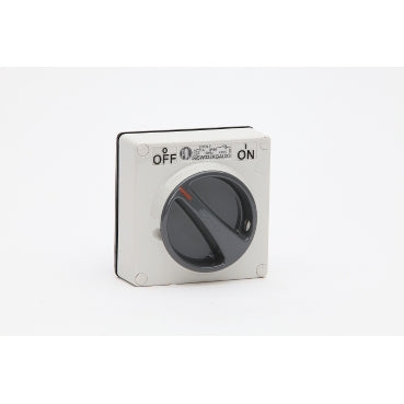 Switch 32A 3P LM/EB Aux Contacts IP66 Grey