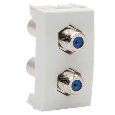 Modena Module Dual F-Type Connector White