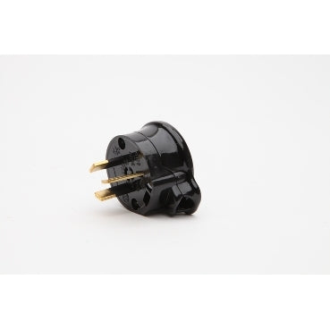 Plug Side Entry 10A 3Pin Black