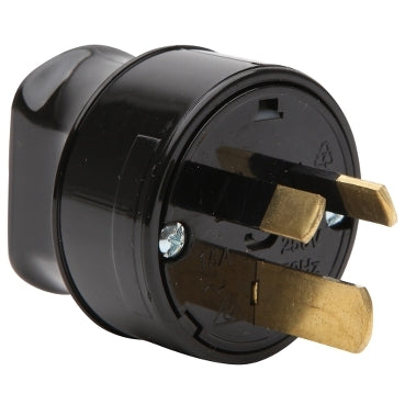 Plug Back Entry 15A 3Pin Black