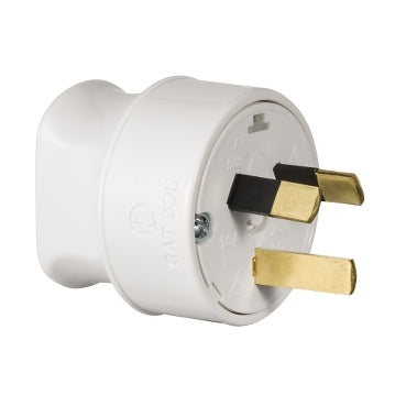 Plug Back Entry 15A 3Pin White