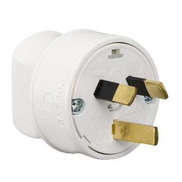 Plug Back Entry 10A 3Pin White