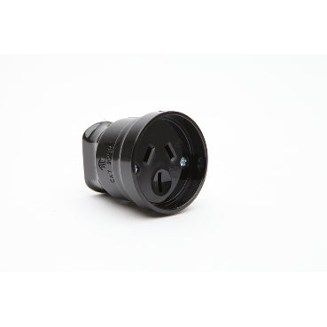 Cord Connector Back Entry 15A Heavy Duty Black