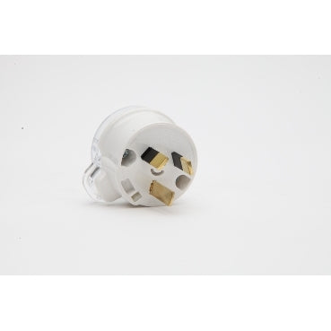 Tapon Plug 3Pin Side Entry 10A Clear