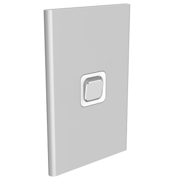 Iconic Styl Cover Plate 1Gang V/H Silver