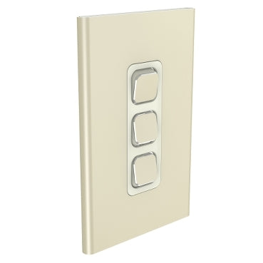Iconic Styl Cover Plate 3Gang V/H Crowne