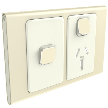 Iconic Styl Cover Plate Sw Skt Horz Sgl Extra Sw Crowne