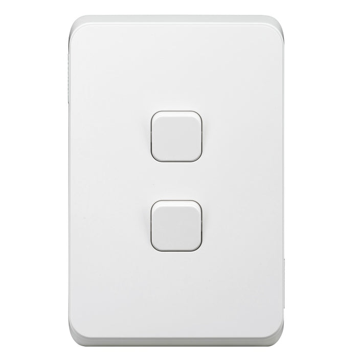 Iconic Cover Plate Skin Double V/H Solid White