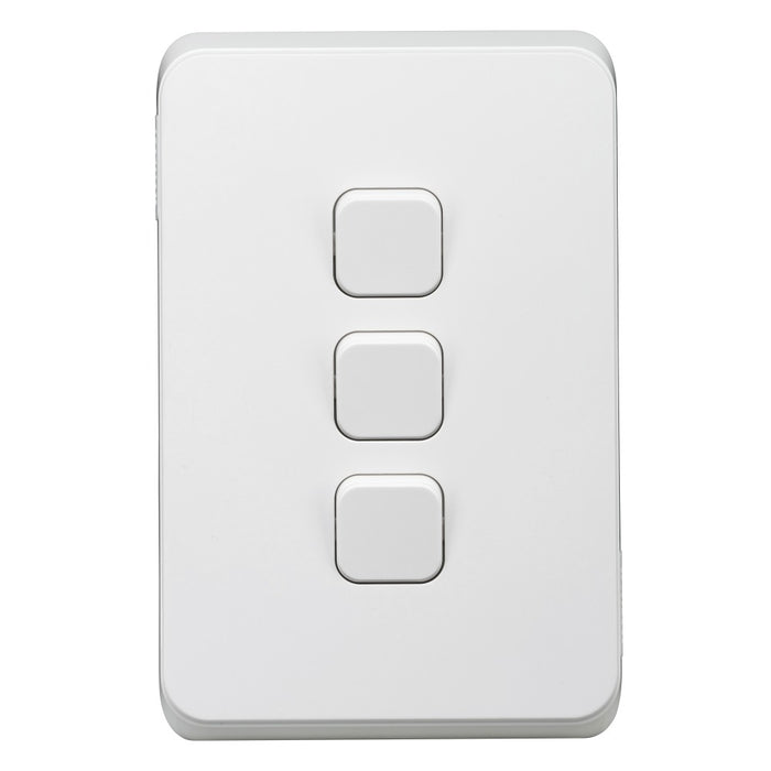 Iconic Cover Plate Skin Triple V/H Solid White